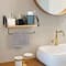 NEX™ 15" Wall Mounted Paper Towel Holder with Wood Shelf
